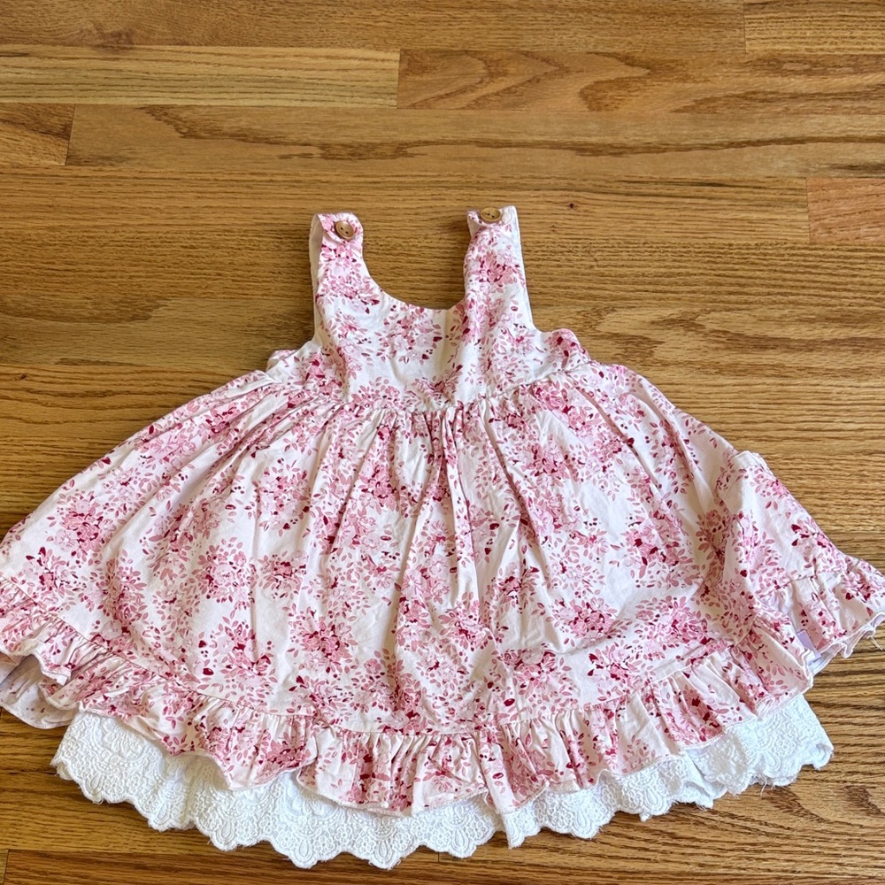 SweetHoney Pink and Cream Floral Dress